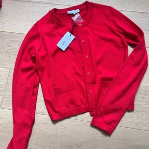 WeWoreWhat Red Button-Front Cardigan Sweater